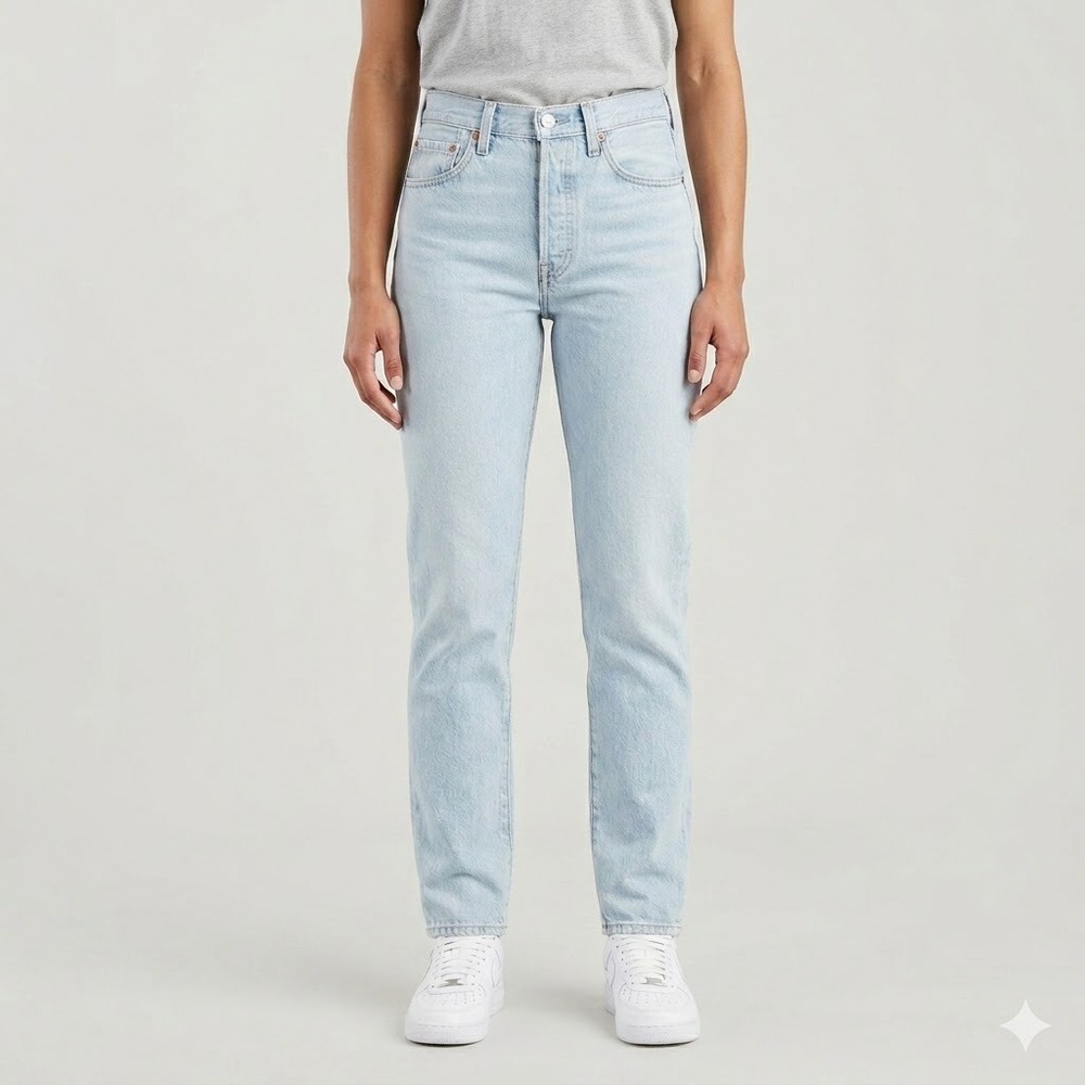 Levi's Premium‎ 501 Original Light Wash Straight Leg Jeans Waist 27